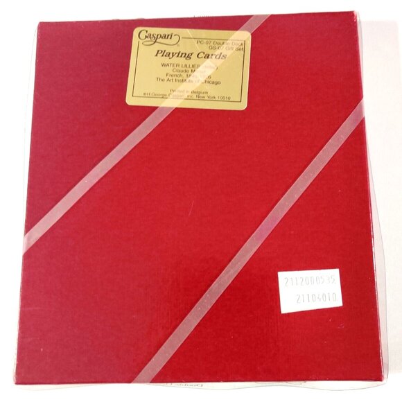 Vtg Caspari Bridge Ensemble Playing Cards Gift Set Waterlilies Claude Monet NOS - Picture 4 of 9